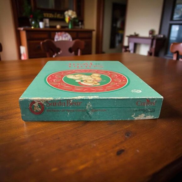 Vintage Current Santa Bear Christmas Puzzle 20 Inch Round 500 Pieces - Picture 4 of 4